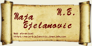 Maja Bjelanović vizit kartica